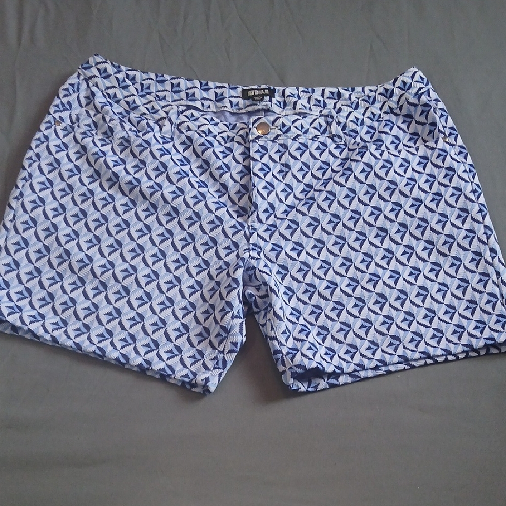 Stylish Blue Geometric Men's Shorts